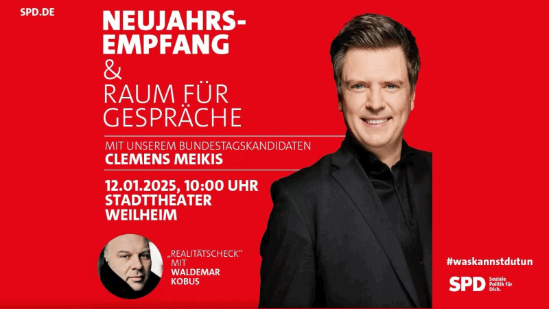 Einladungsplakat mit Clemens Meikis